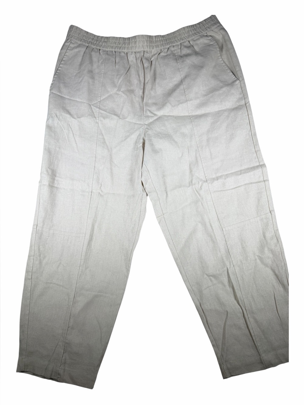 LINEN BLEND BALLOON TROUSERS – Sand